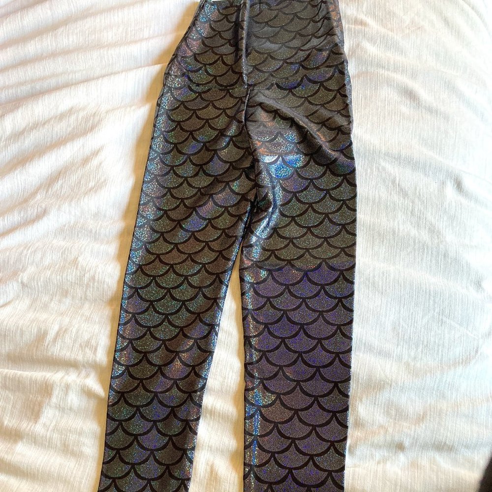 Blue-Multi Mermaid Leggings